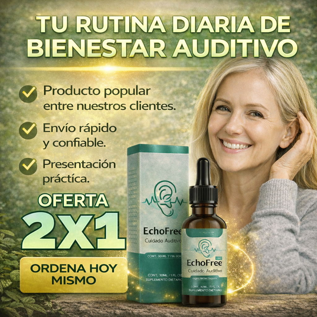 2X1 Echofree PRO- Vuelve a Disfrutar la Calma en tu Audición con PRODUCTOS NATURALES