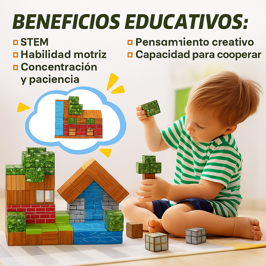 CUBO CRAFT™- El Poder de Crear Sin Pantallas.(75-150 y 225 Piezas)